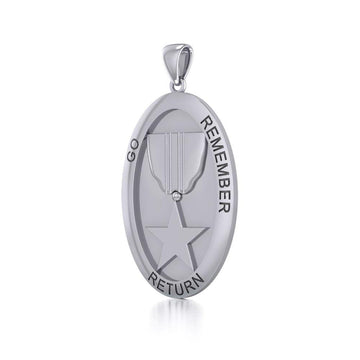 Military Medallion Silver Pendant TP2916 - Jewelry